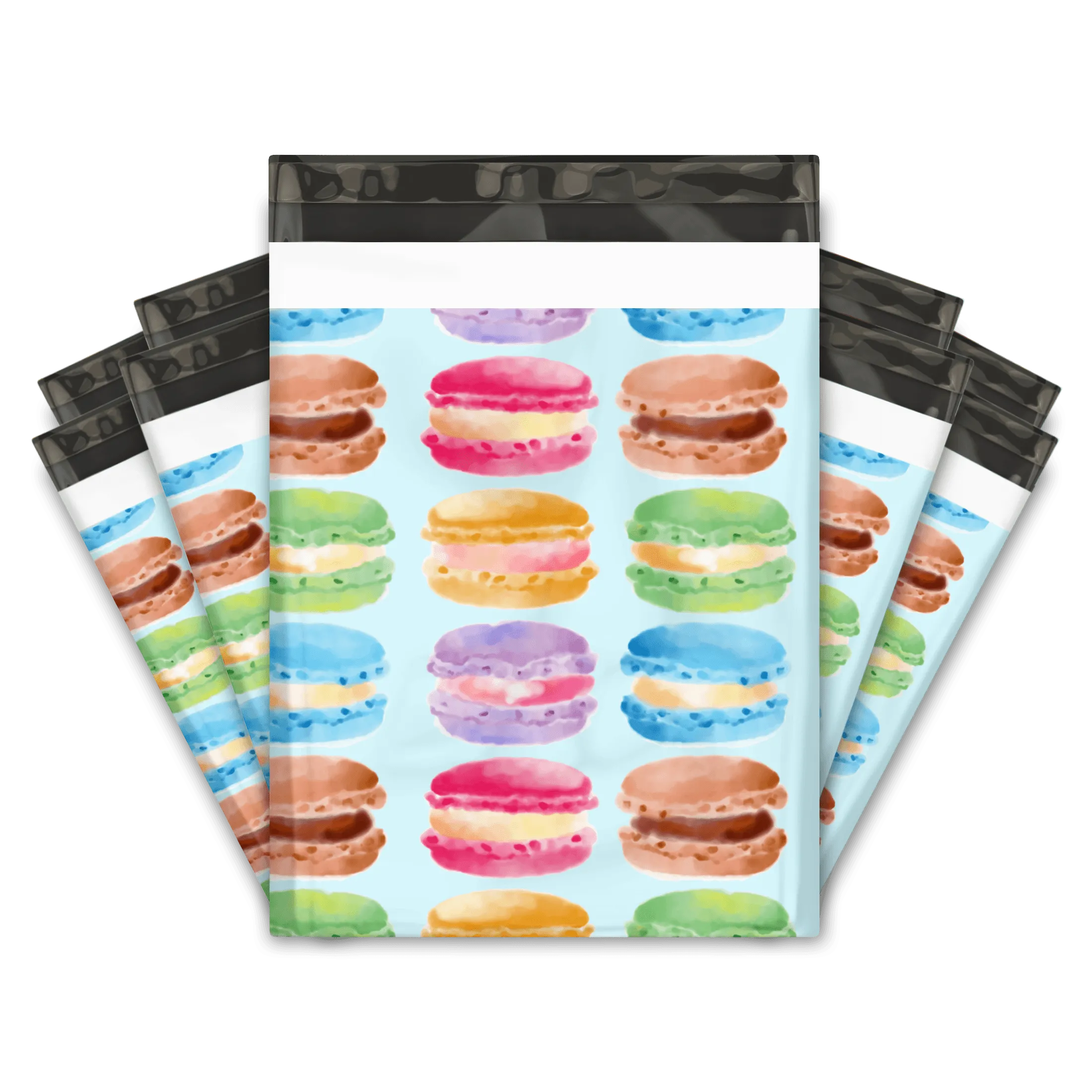 10x13 Sweet Macaron Designer Poly Mailers Shipping Envelopes Premium Printed Bags