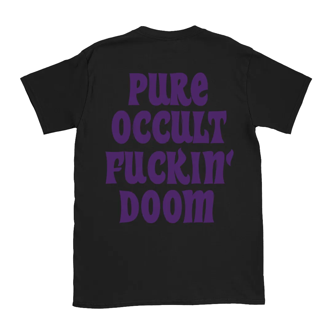 1782 - Pure Occult Fuckin’ Doom Purple Logo T-Shirt - Black