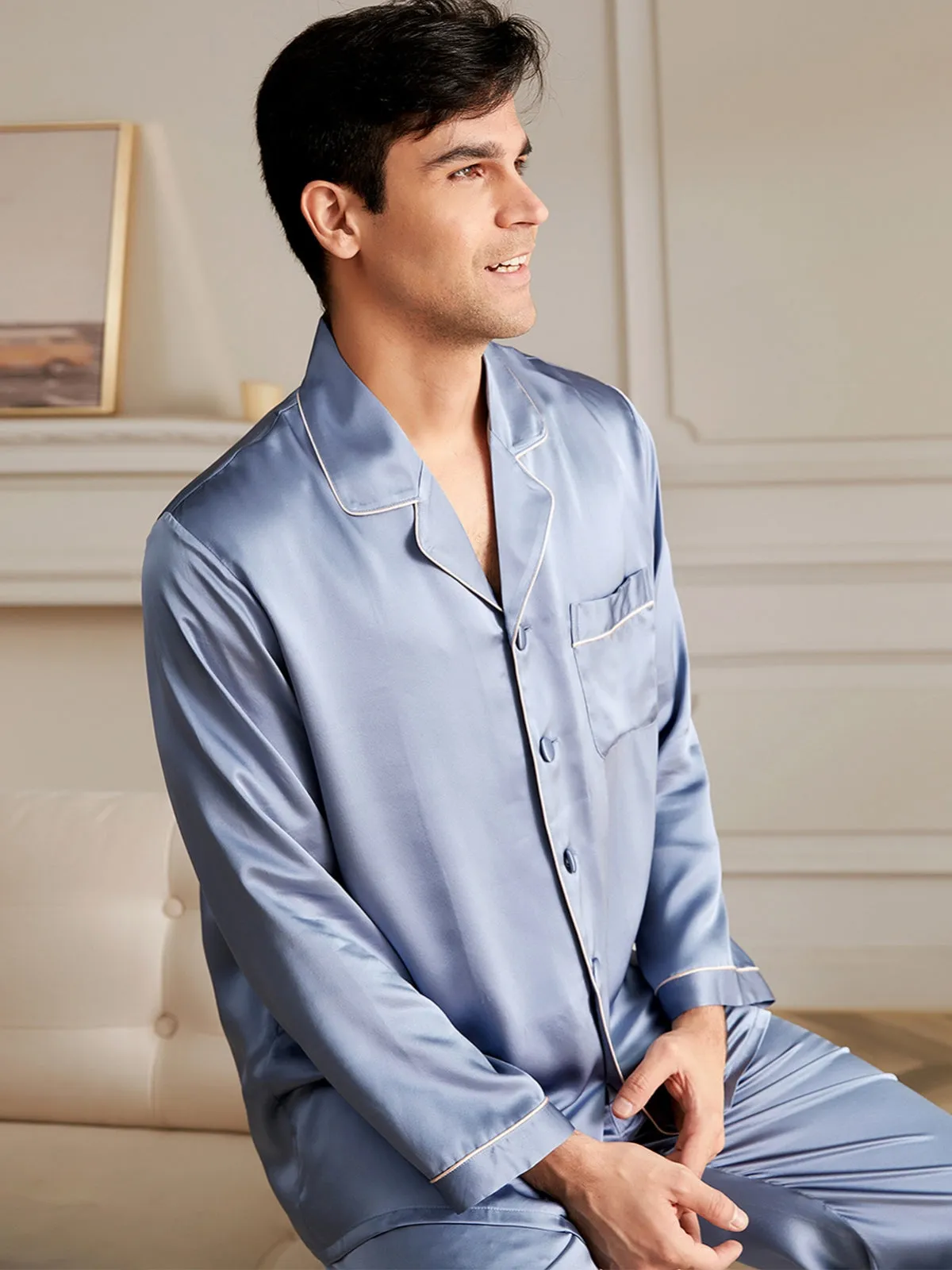 19 Momme Men's Silk Pajamas Set