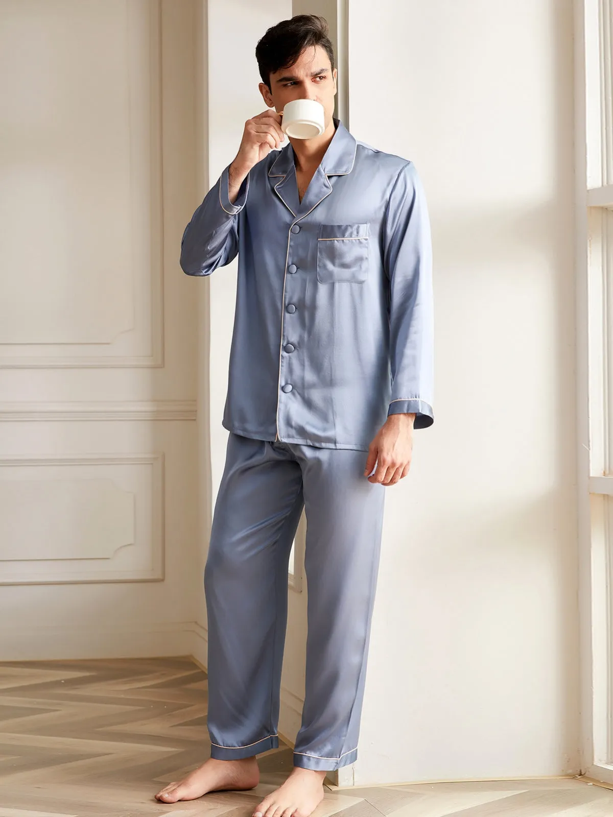 19 Momme Men's Silk Pajamas Set