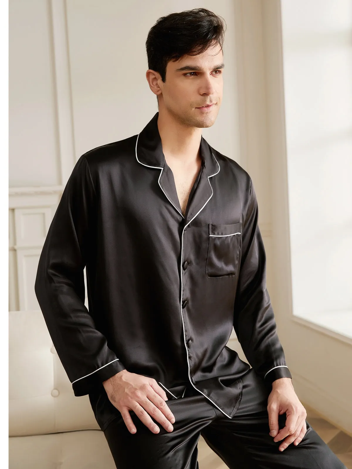 19 Momme Men's Silk Pajamas Set