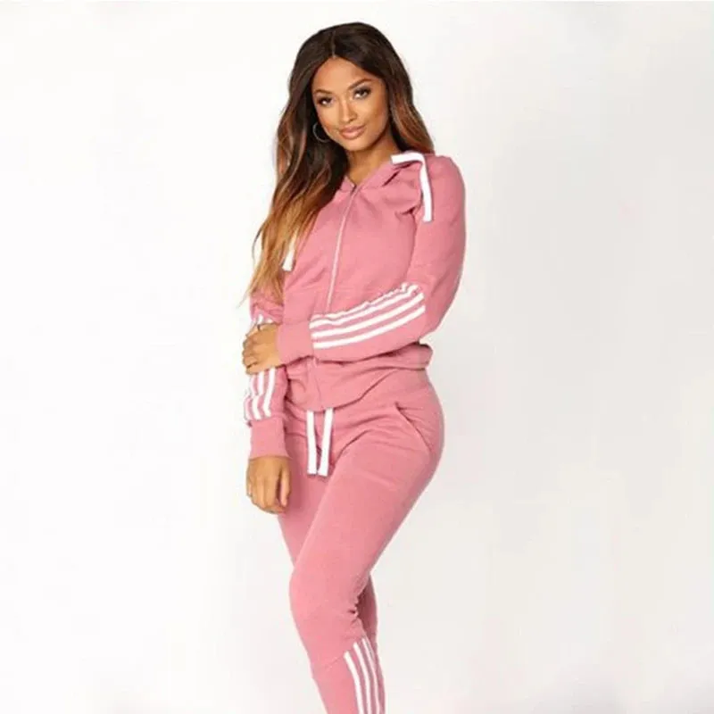 2024 Women's Sports Set Three Stripe Sweater Two Piece