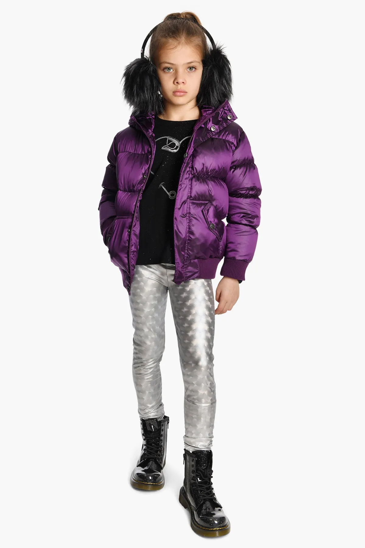 Appaman Grape Puffy Girls Coat (Size 2 left)