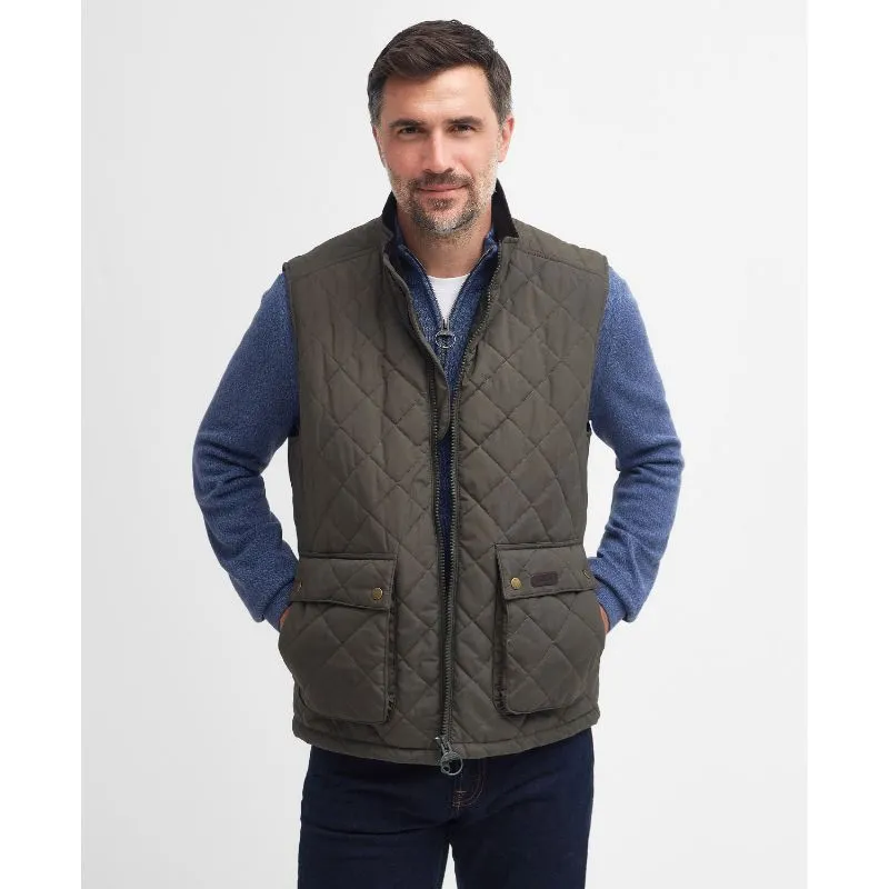 Barbour Fernwood Mens Quilted Gilet - Dark Olive