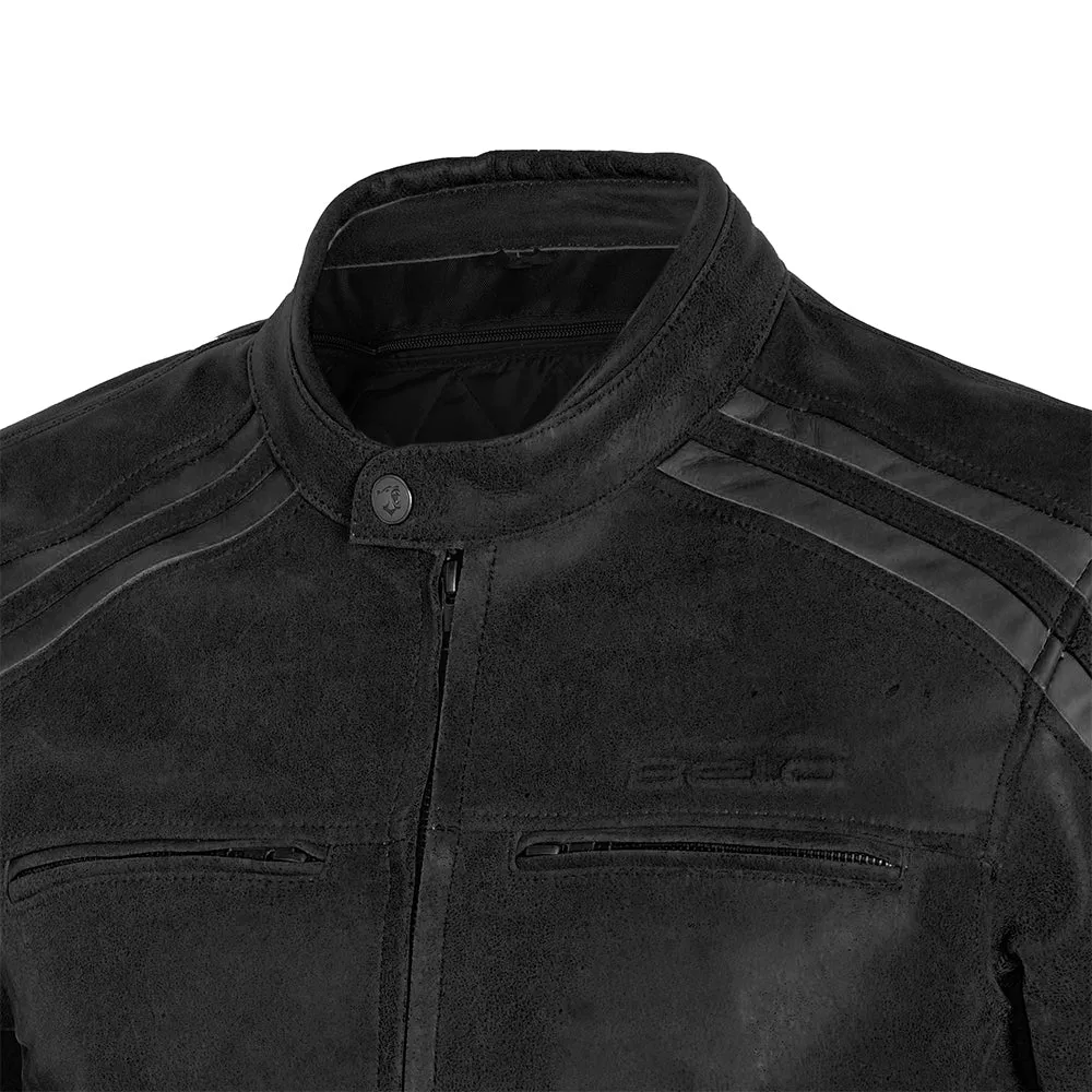 Bela Night Hawk - Leather motorcycle jacket  - Black Grey