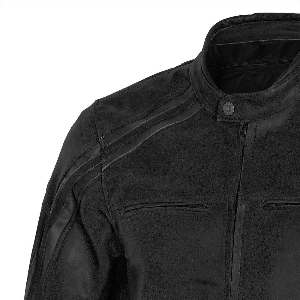 Bela Night Hawk - Leather motorcycle jacket  - Black Grey