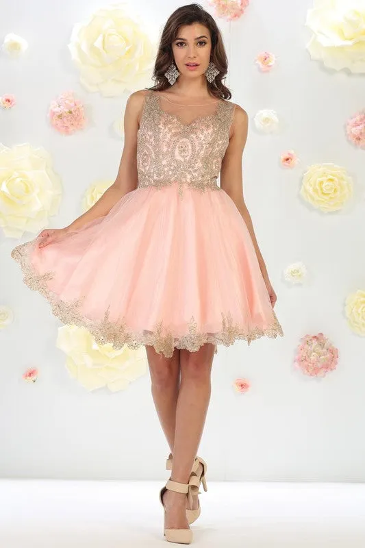 Blush Short Dress Silver - Silver Lining