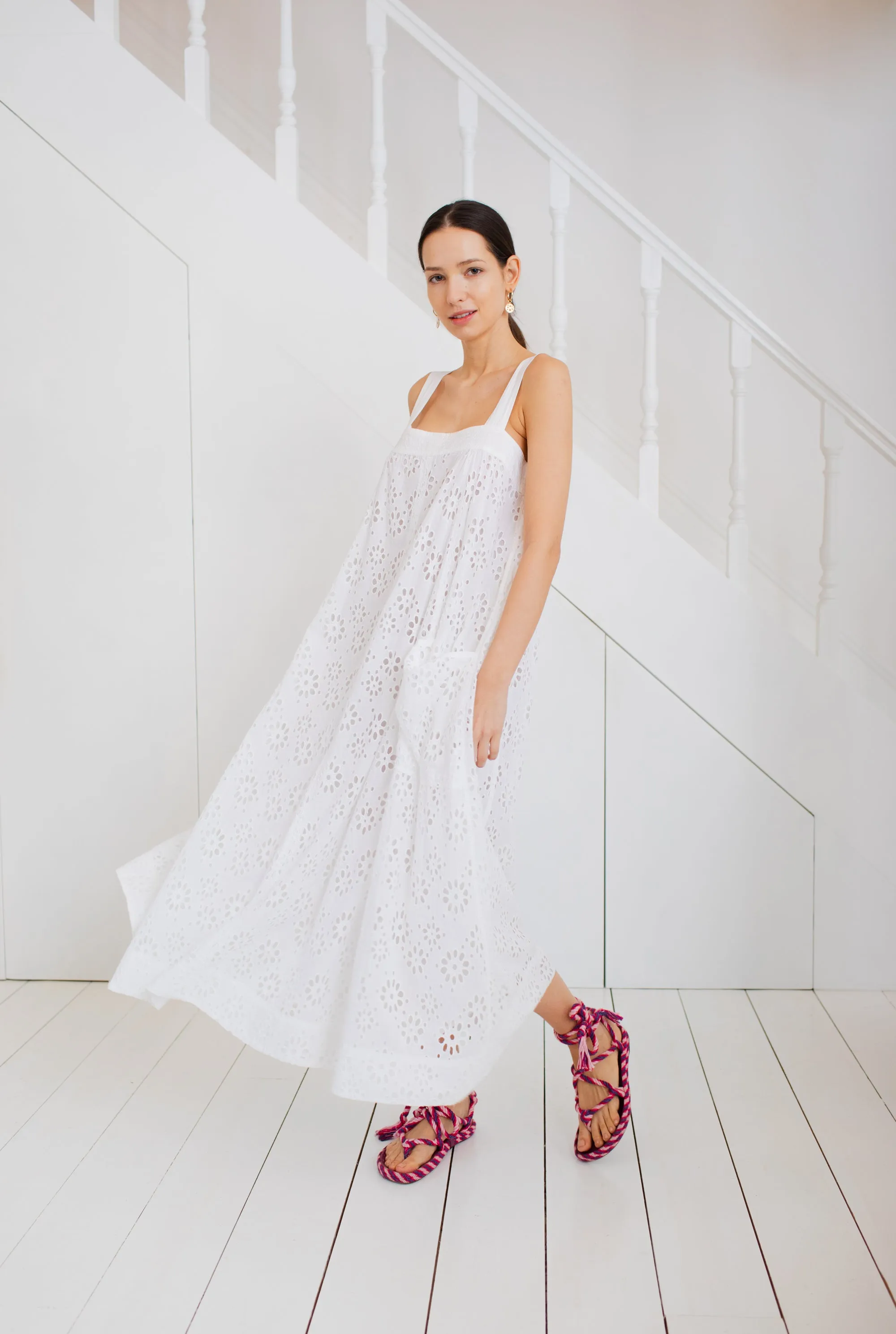 Bonté Keiko Broderie White Sundress