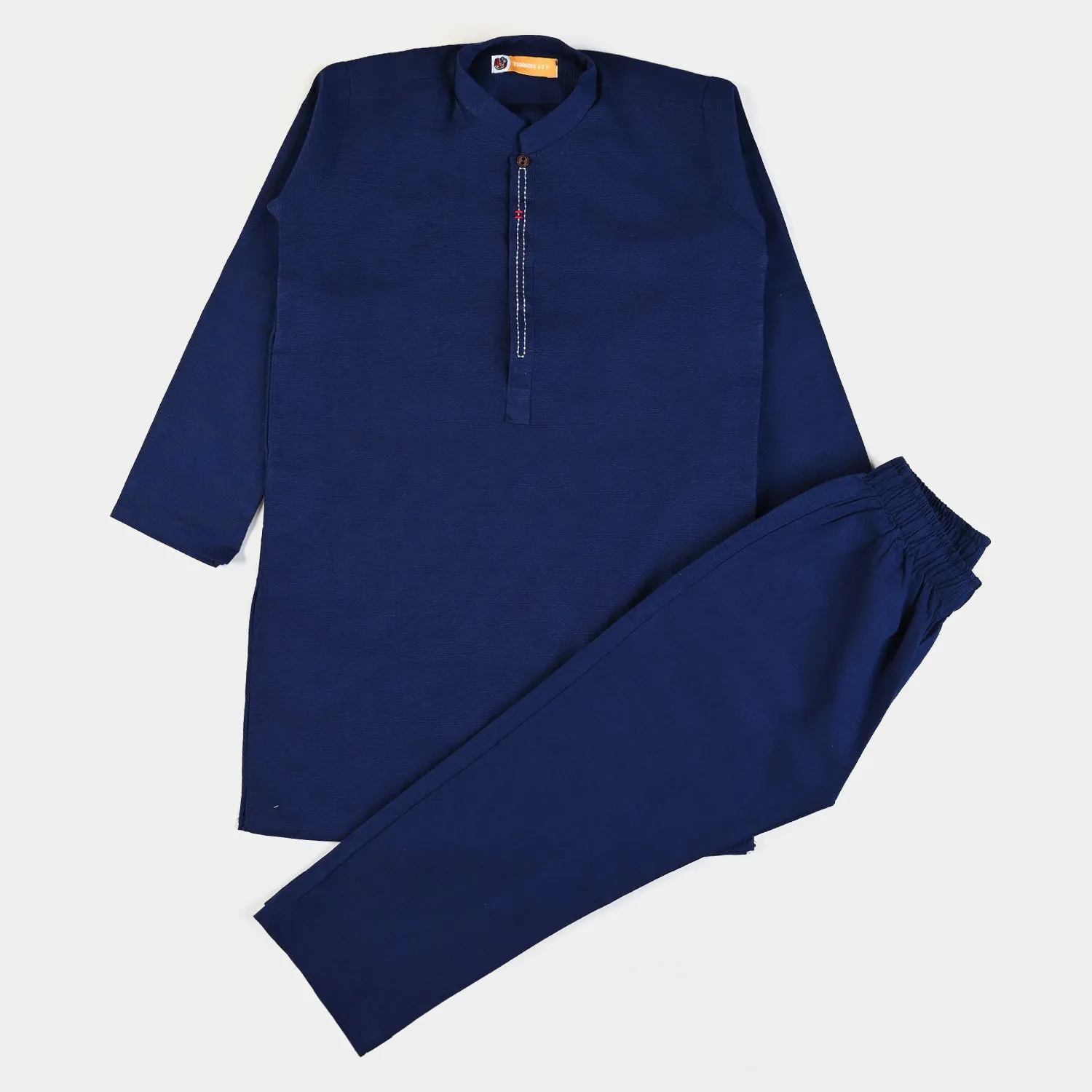 Boys Cotton Slub 2 Piece Suit -Navy Blue