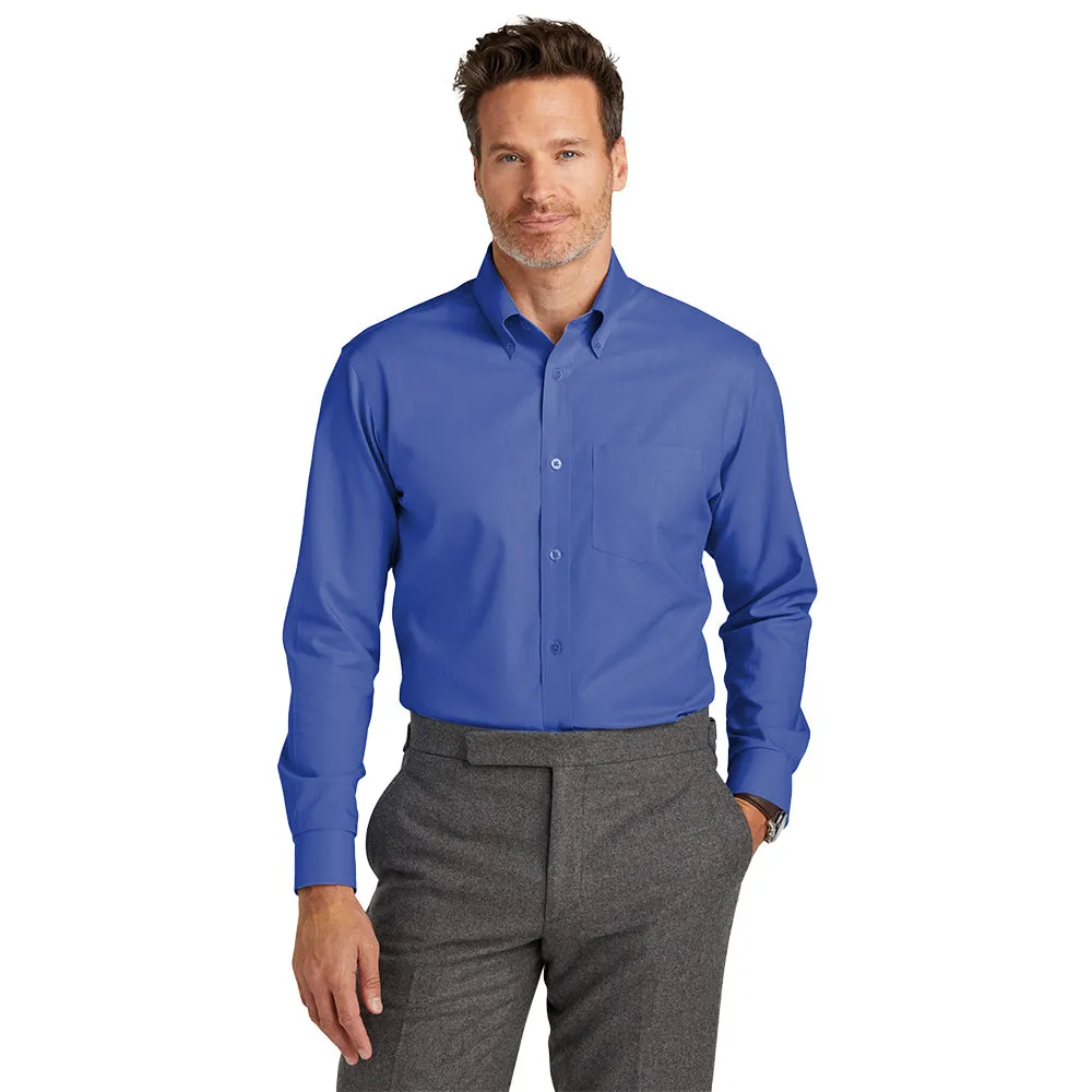 Brooks Brothers® Wrinkle-Free Stretch Nailhead Shirt - Cobalt Blue