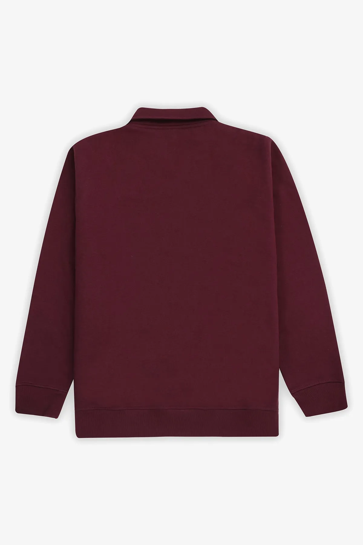 Burgundy Quarter Zip Sweatshirt - S24 - MSW097R