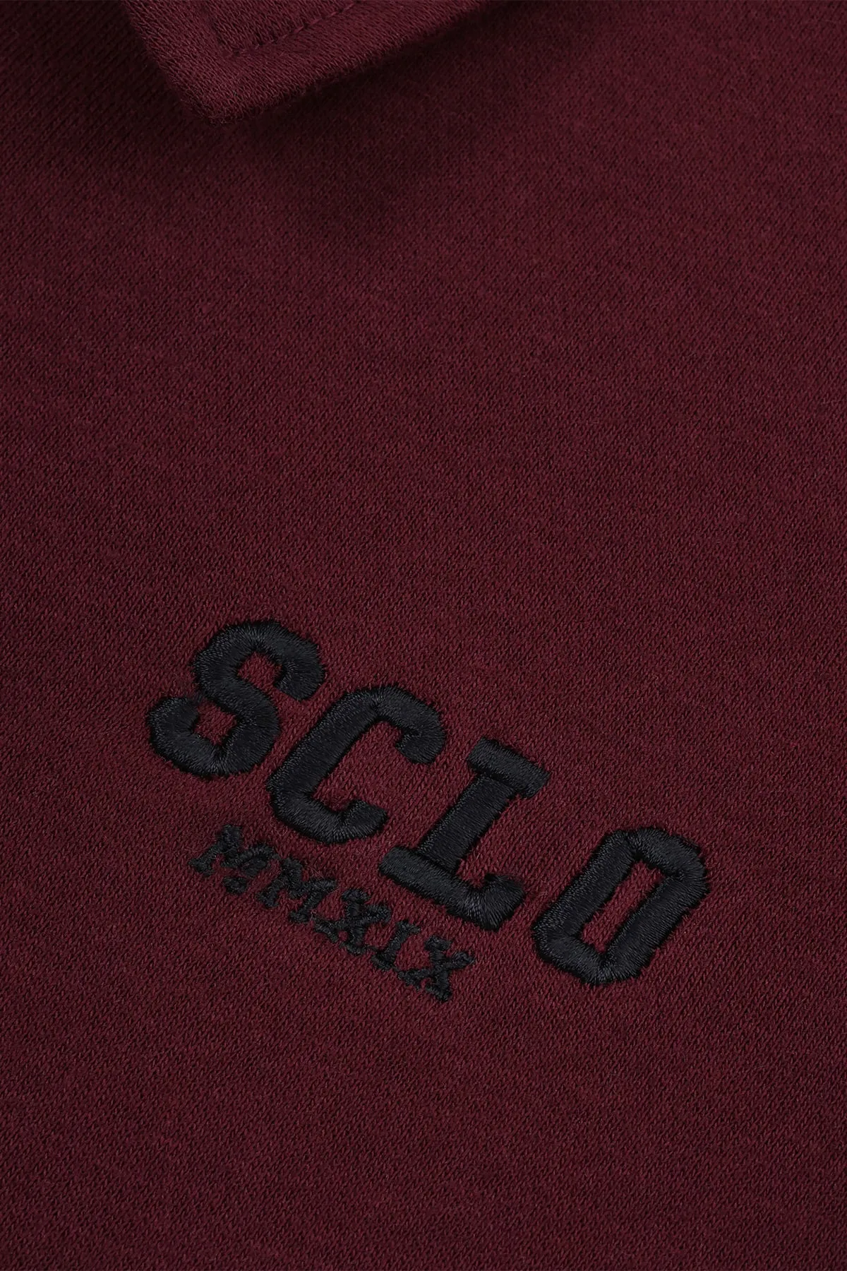 Burgundy Quarter Zip Sweatshirt - S24 - MSW097R