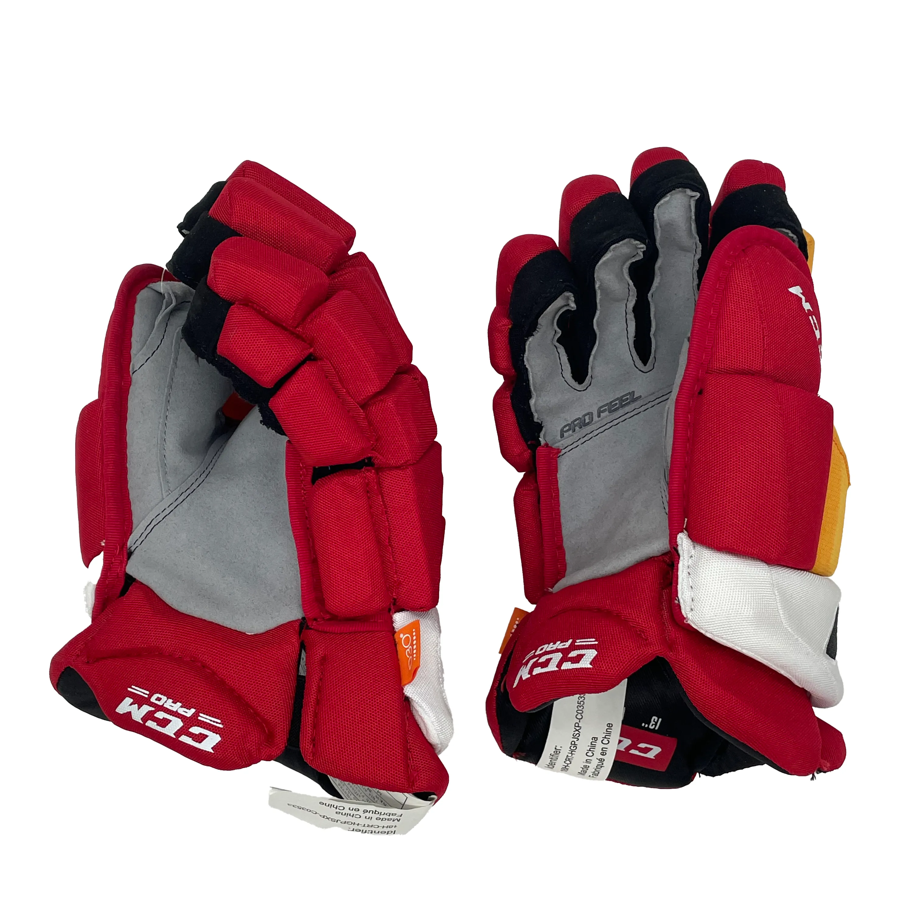 CCM HGJS - NHL Pro Stock Glove - Johnny Gaudreau (Red/Yellow/White)