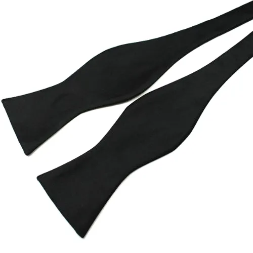 Classy Men Black Silk Self-Tie Bow Tie