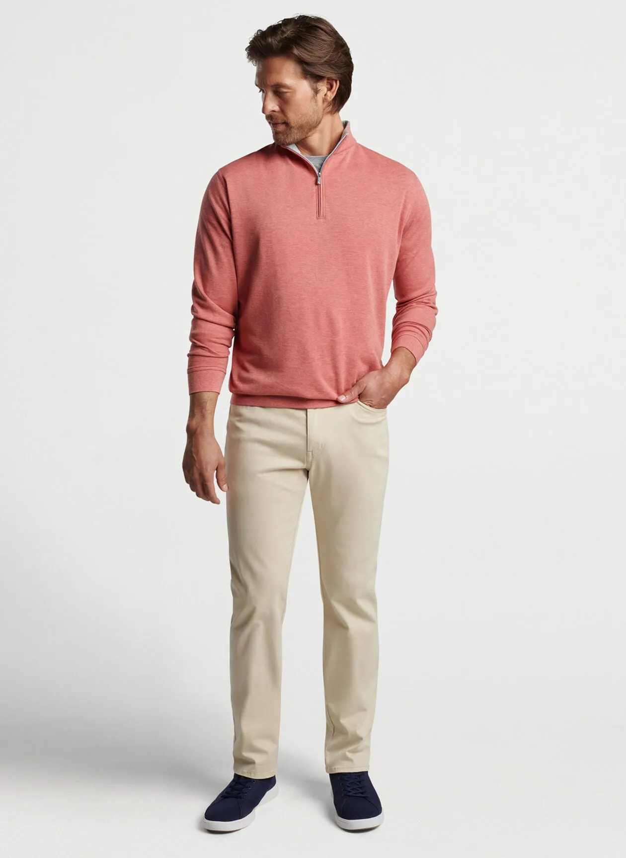 Crown Comfort Pullover in Clay Rose by Peter Millar