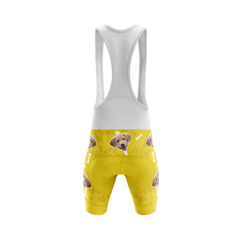 Dog Custom Face Bib & Shorts (Yellow)