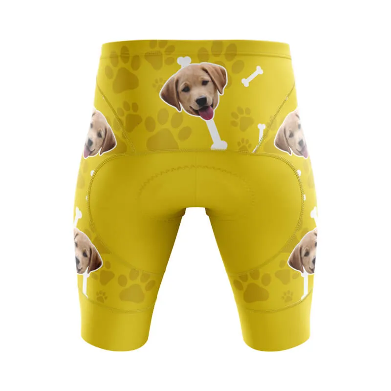 Dog Custom Face Bib & Shorts (Yellow)