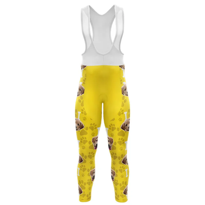 Dog Custom Face Bib & Shorts (Yellow)