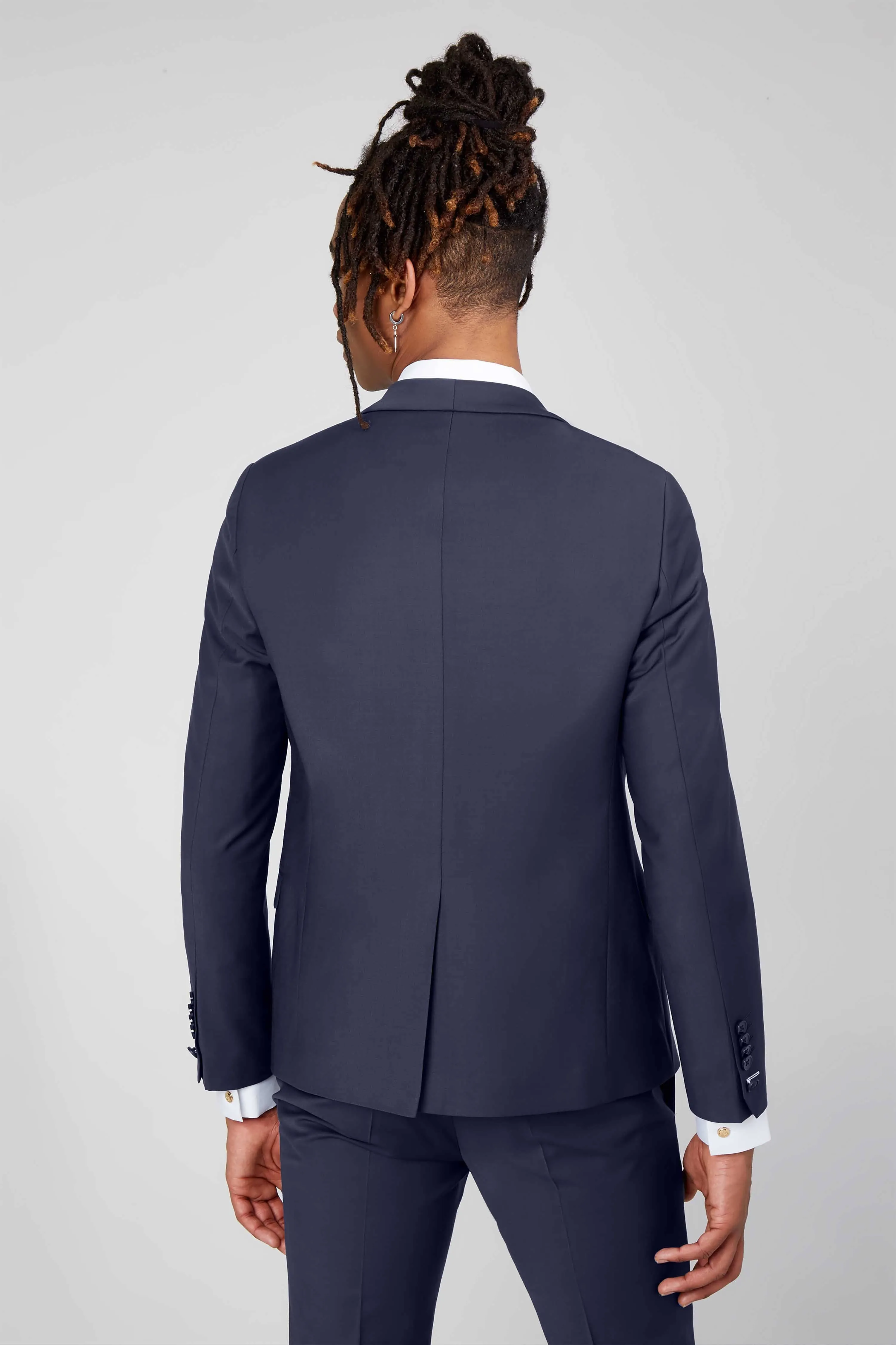 Ellroy Skinny Fit Navy Wool Suit - ARCHIVE