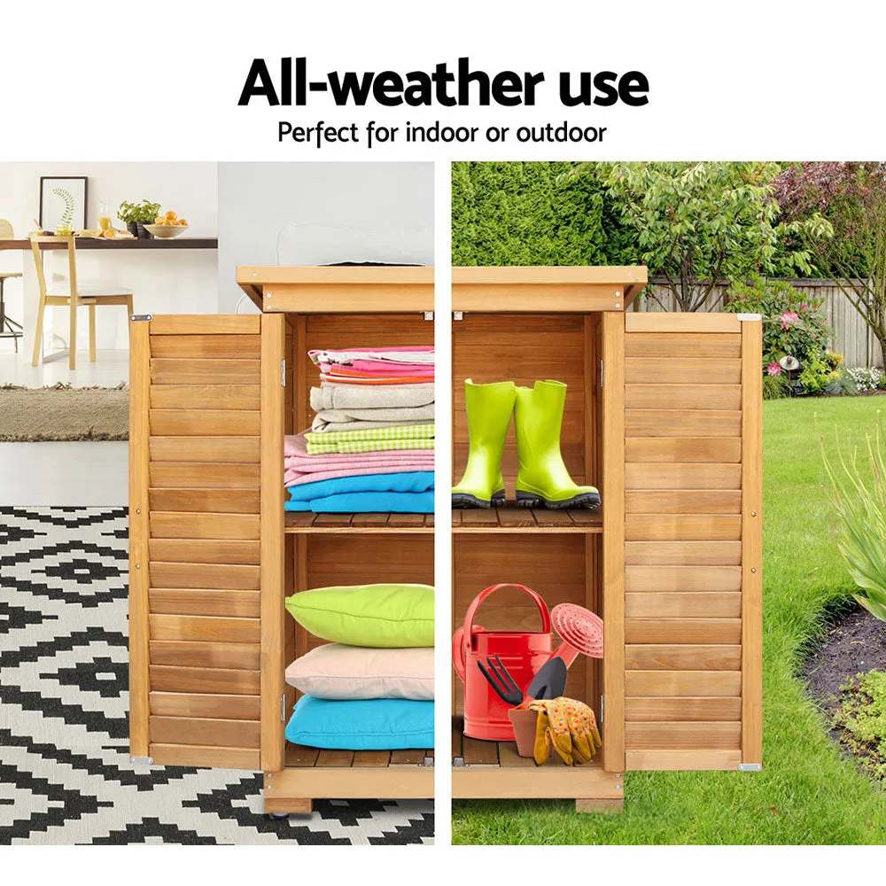 Gardeon Portable Wooden Garden Storage Cabinet