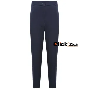 Girls School Uniform Smart Fit Comfortable Trousers Formal Pant  -Navy Blue