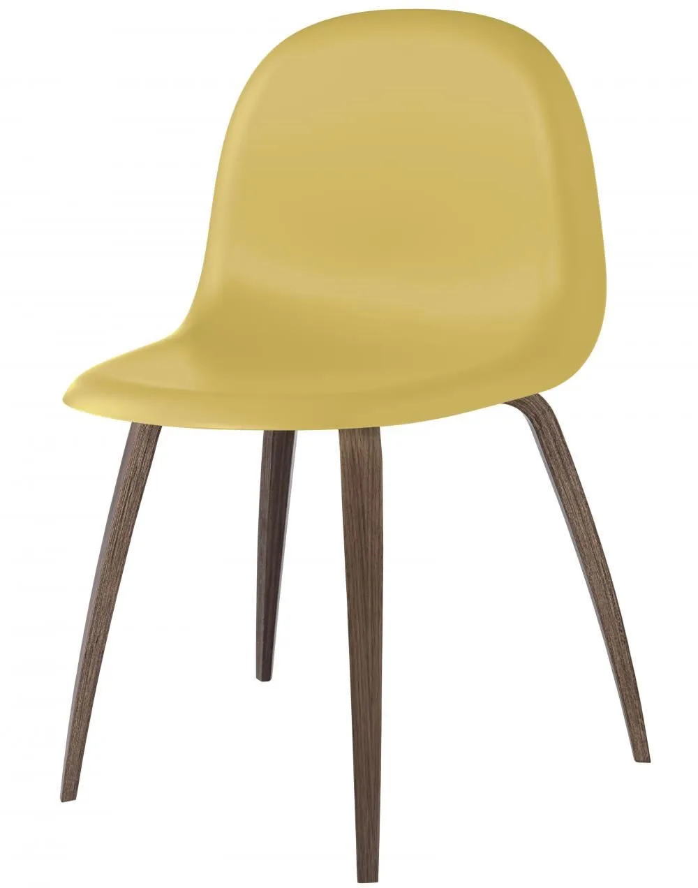 GUBI 3D Dining Chair - Wood Base - Plastic Seat