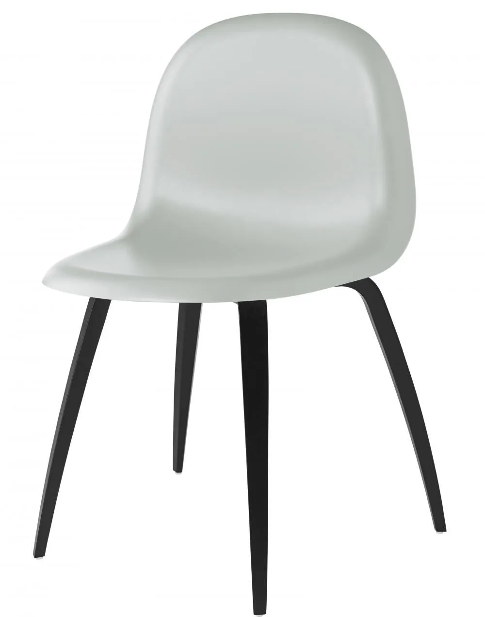 GUBI 3D Dining Chair - Wood Base - Plastic Seat