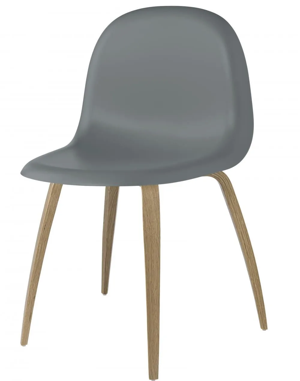 GUBI 3D Dining Chair - Wood Base - Plastic Seat