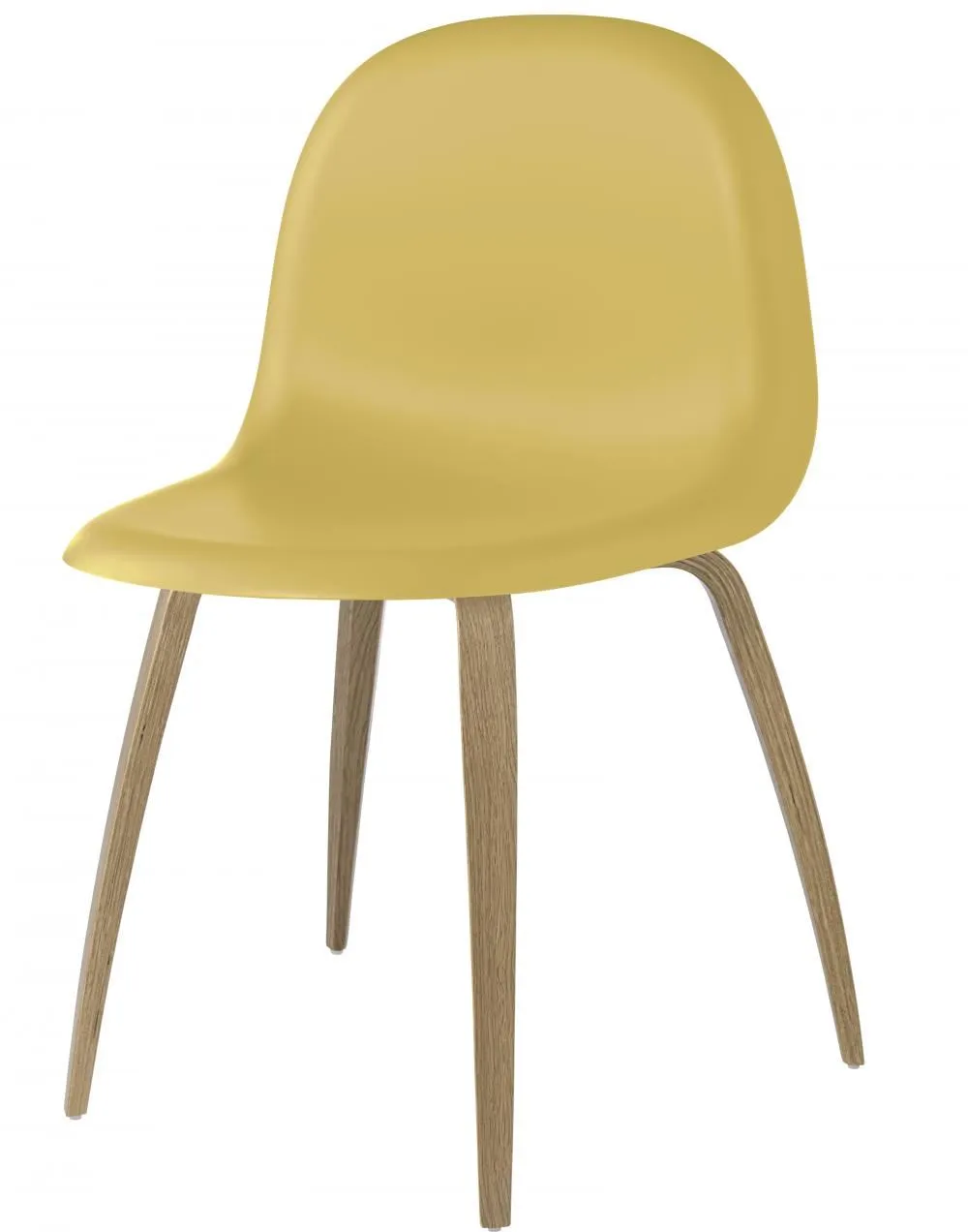 GUBI 3D Dining Chair - Wood Base - Plastic Seat