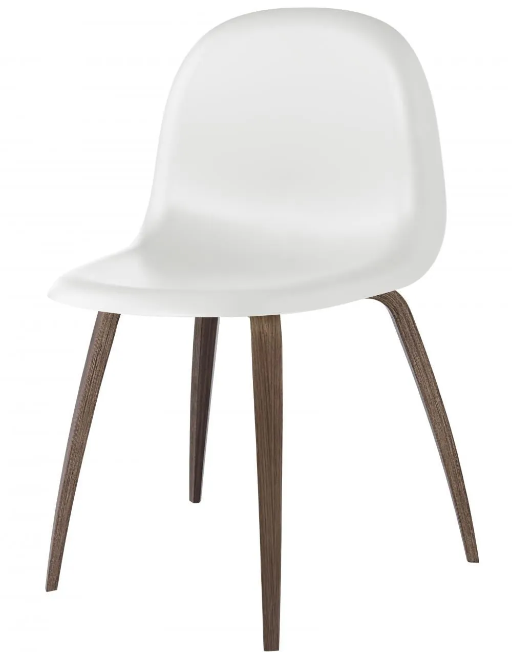 GUBI 3D Dining Chair - Wood Base - Plastic Seat