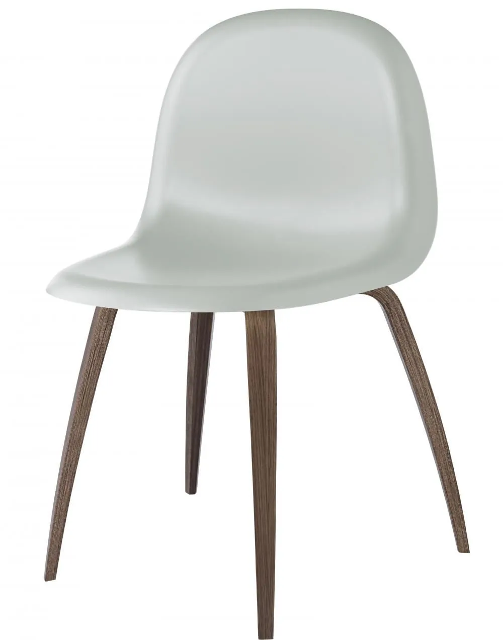 GUBI 3D Dining Chair - Wood Base - Plastic Seat