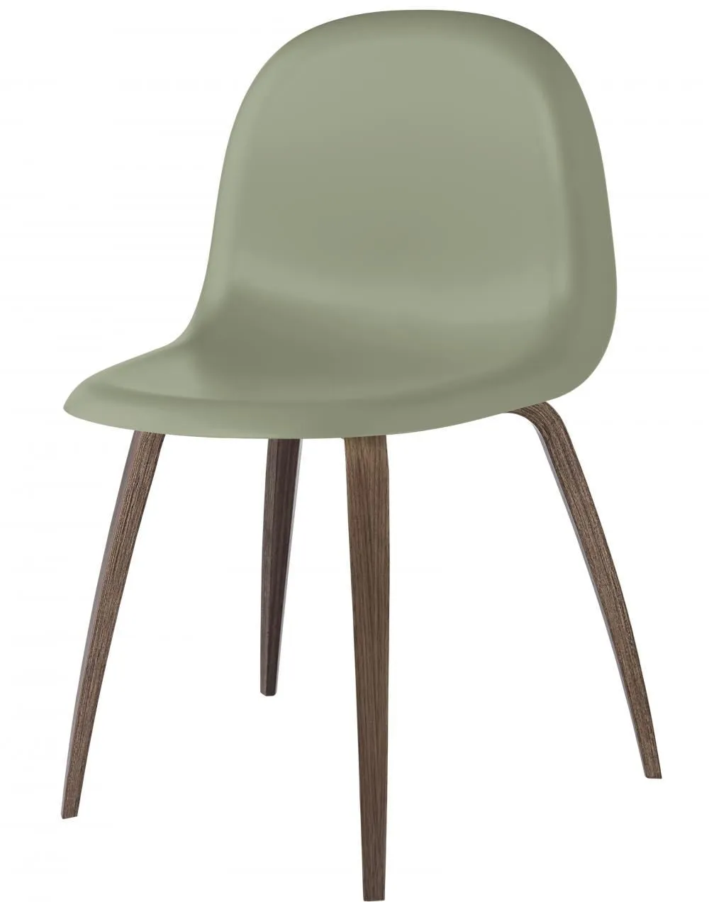 GUBI 3D Dining Chair - Wood Base - Plastic Seat