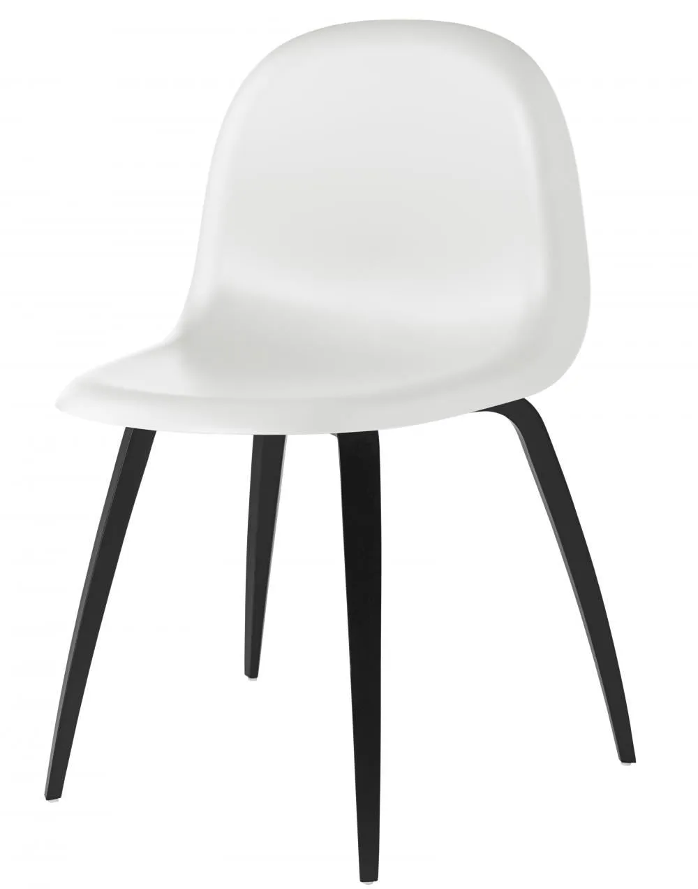 GUBI 3D Dining Chair - Wood Base - Plastic Seat