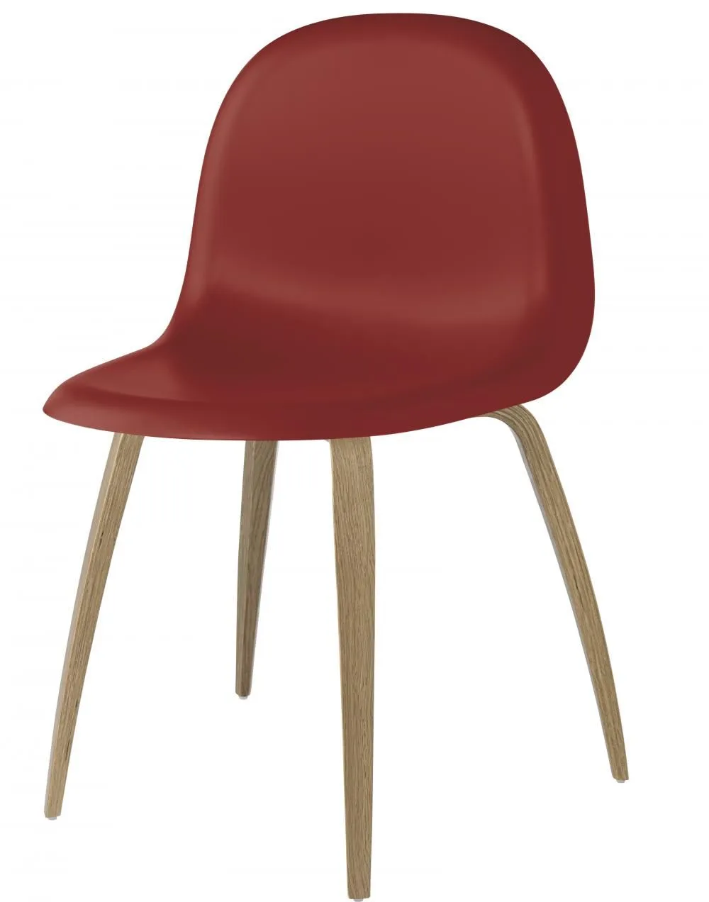 GUBI 3D Dining Chair - Wood Base - Plastic Seat