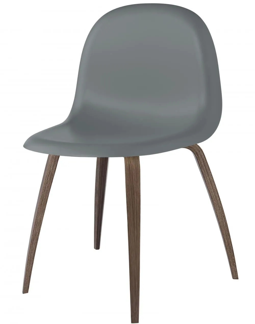 GUBI 3D Dining Chair - Wood Base - Plastic Seat