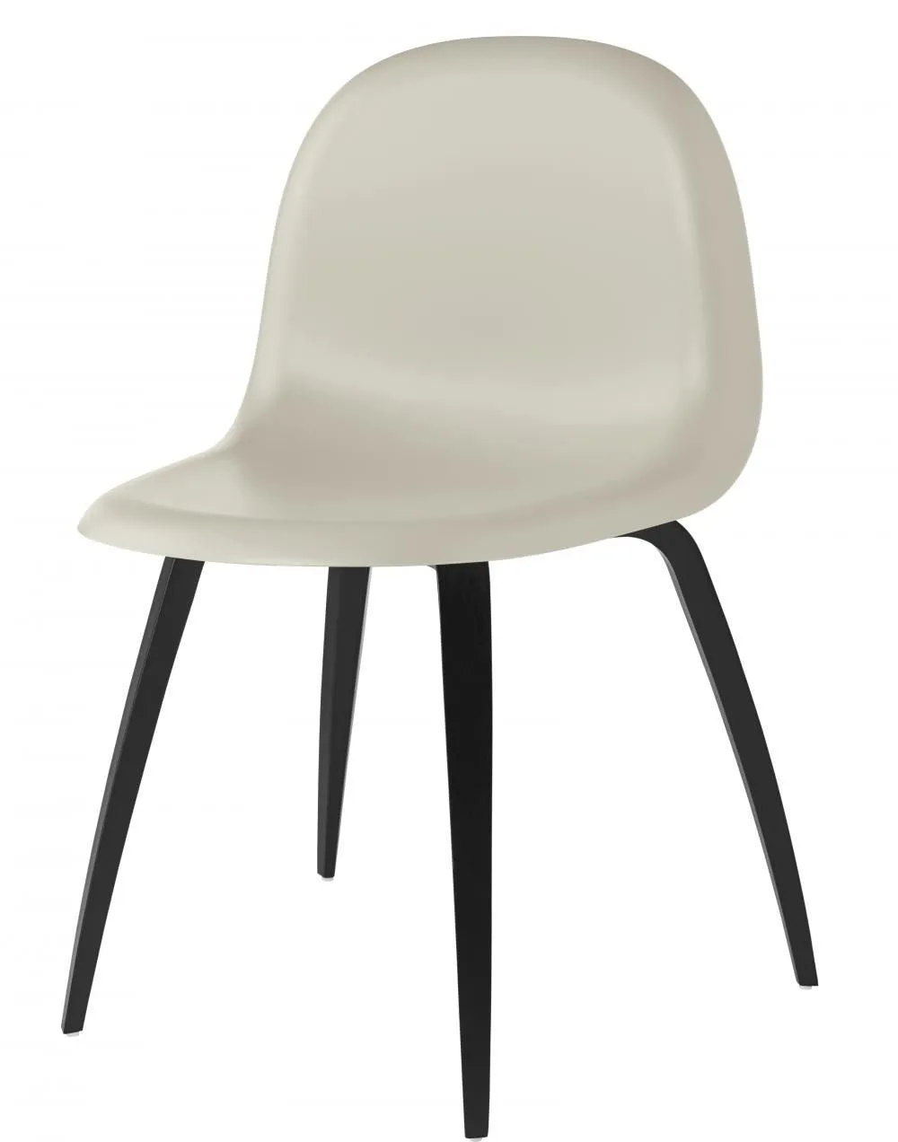 GUBI 3D Dining Chair - Wood Base - Plastic Seat