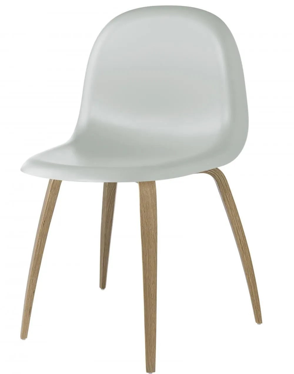 GUBI 3D Dining Chair - Wood Base - Plastic Seat