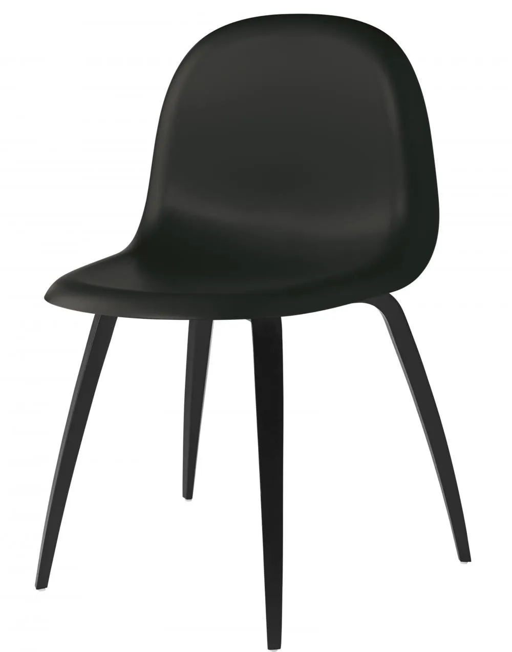 GUBI 3D Dining Chair - Wood Base - Plastic Seat