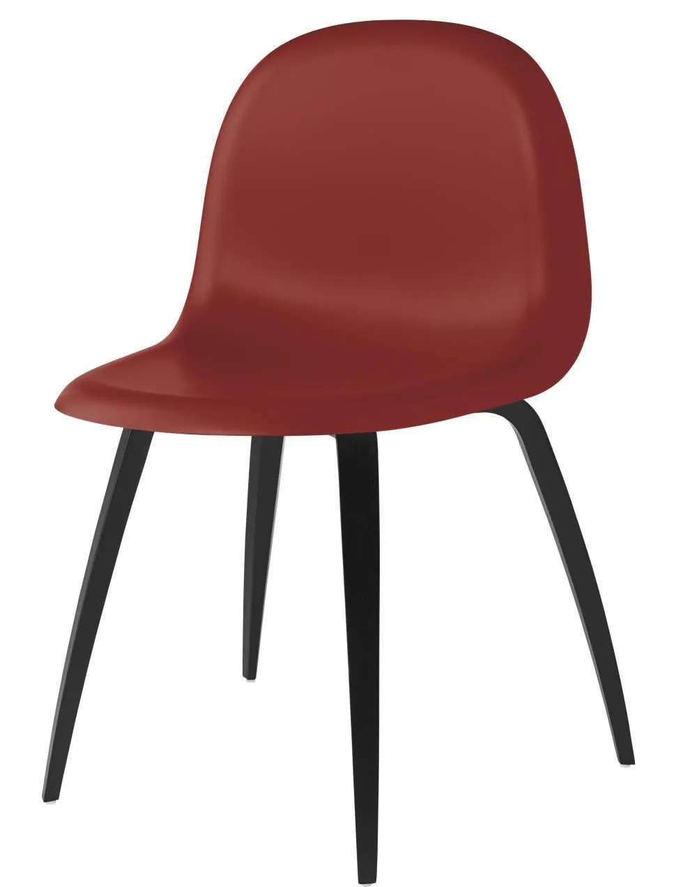 GUBI 3D Dining Chair - Wood Base - Plastic Seat