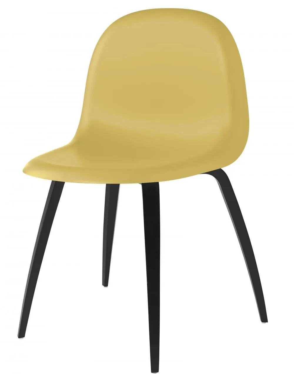 GUBI 3D Dining Chair - Wood Base - Plastic Seat