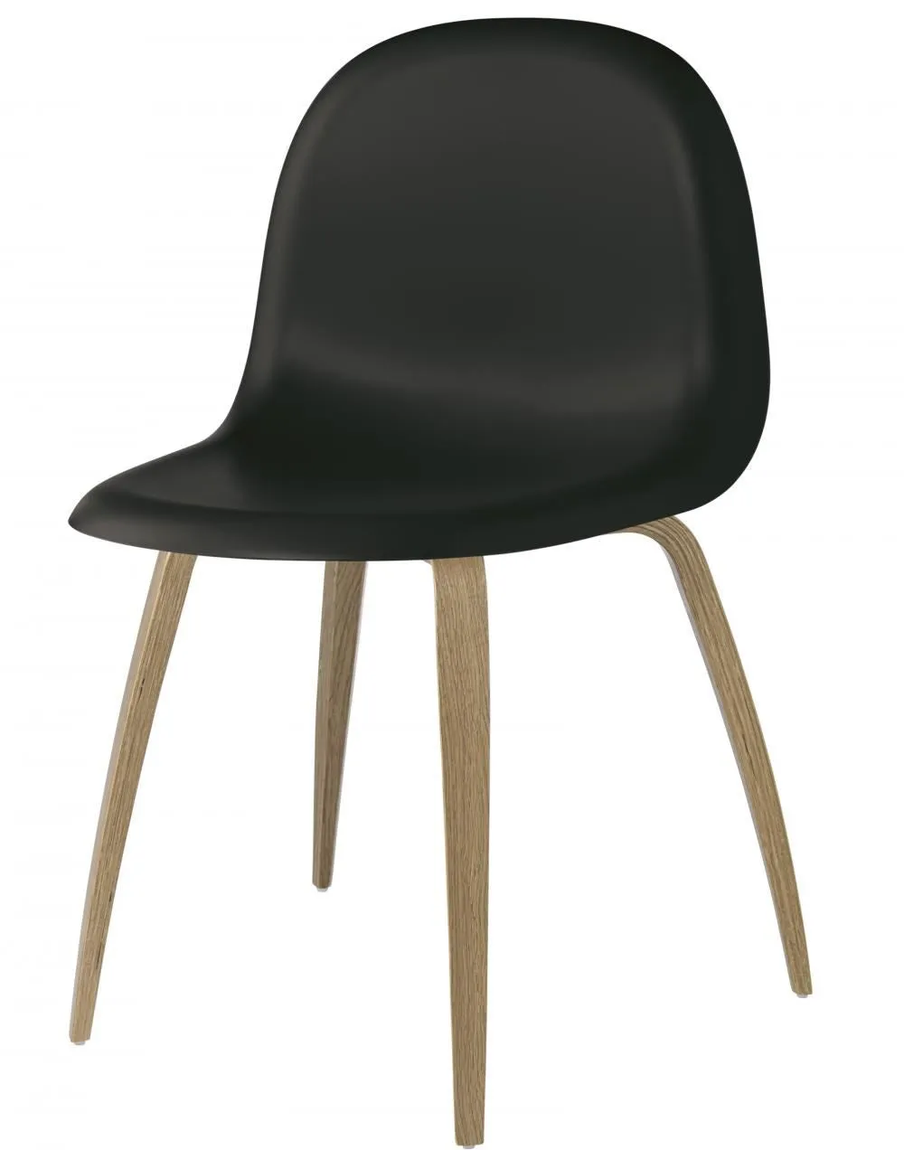 GUBI 3D Dining Chair - Wood Base - Plastic Seat