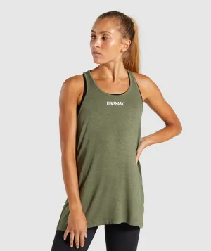 Gymshark Lace Back Vest - Khaki Marl