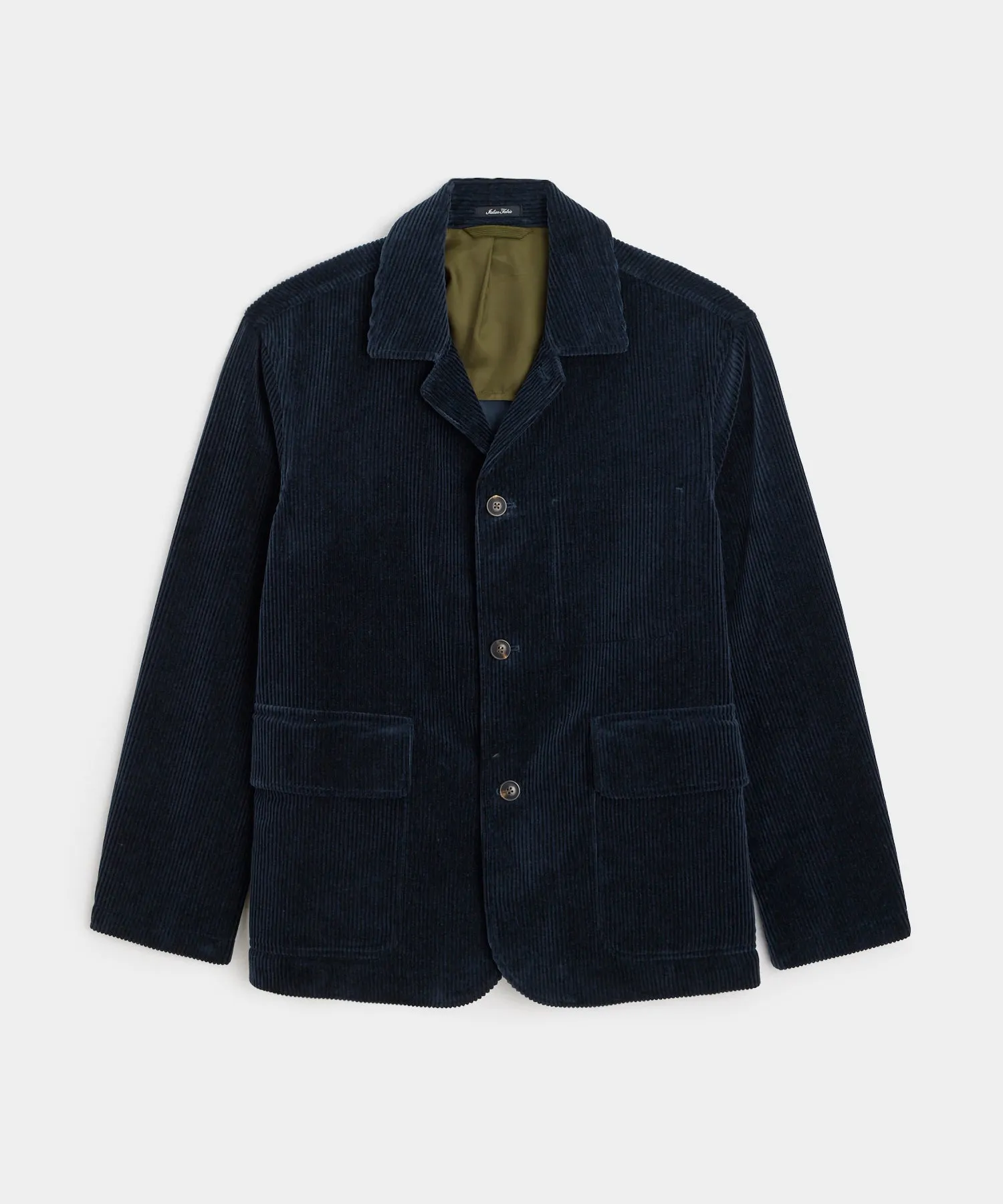 Italian Corduroy Walking Jacket in Navy