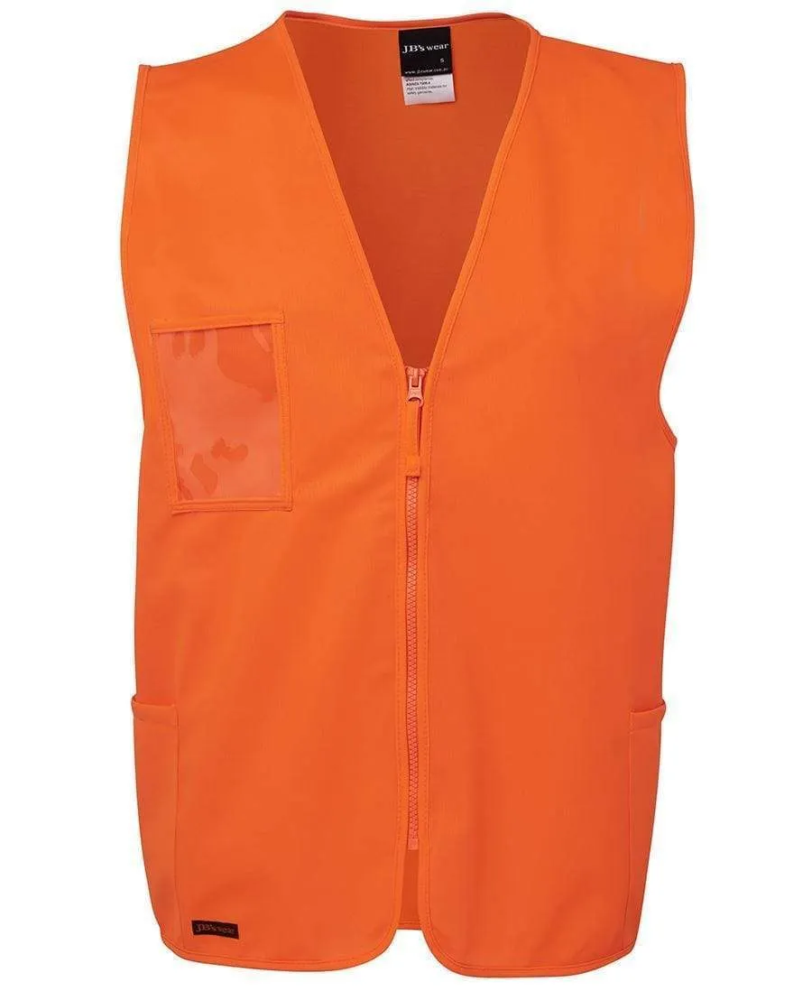 JB'S Hi-Vis Zip Safety Vest 6HVSZ