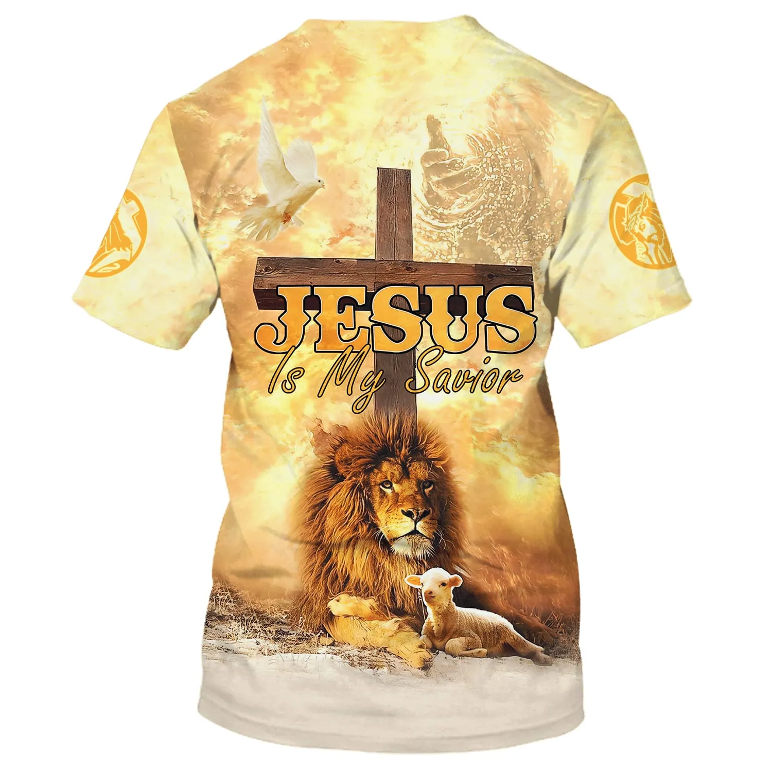 Jesus Is My Savior Shirts - Hand Of God Lion Lamb 3D All Over Printed Shirt for Men and Women