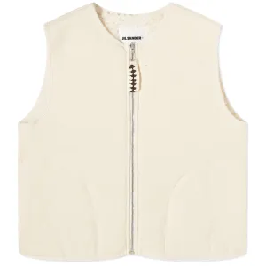 Jil Sander  Fleece vest, cream