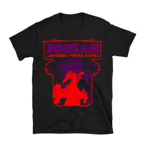 Josiah - Lysergic Proto Metal Purple Logo T-Shirt - Black