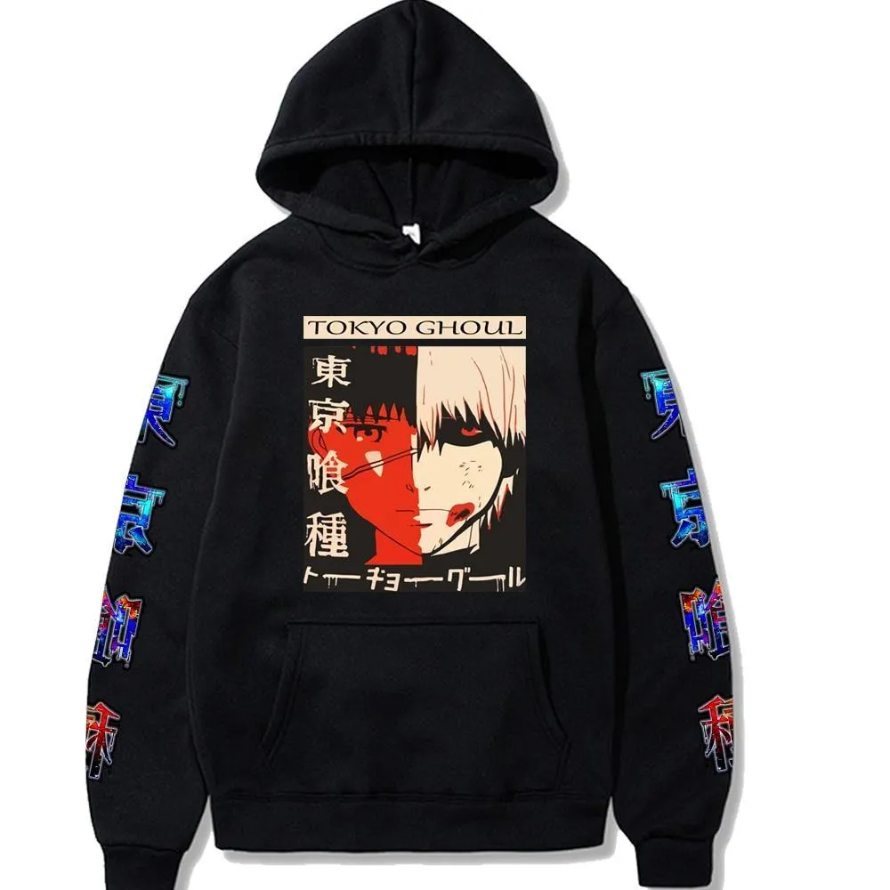 Kaneki Ken Printed Hoodie Tokyo Ghoul (Colors Available)