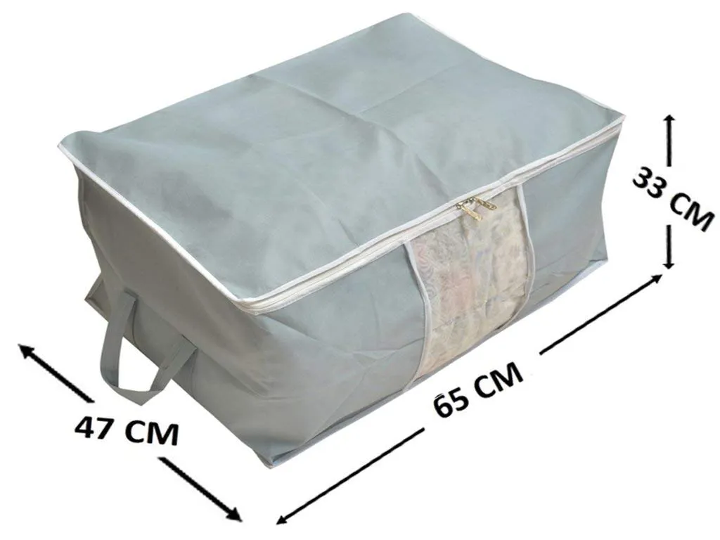 Kuber Industries 2 Piece Non Woven Storage Organiser, Grey (Undb08)