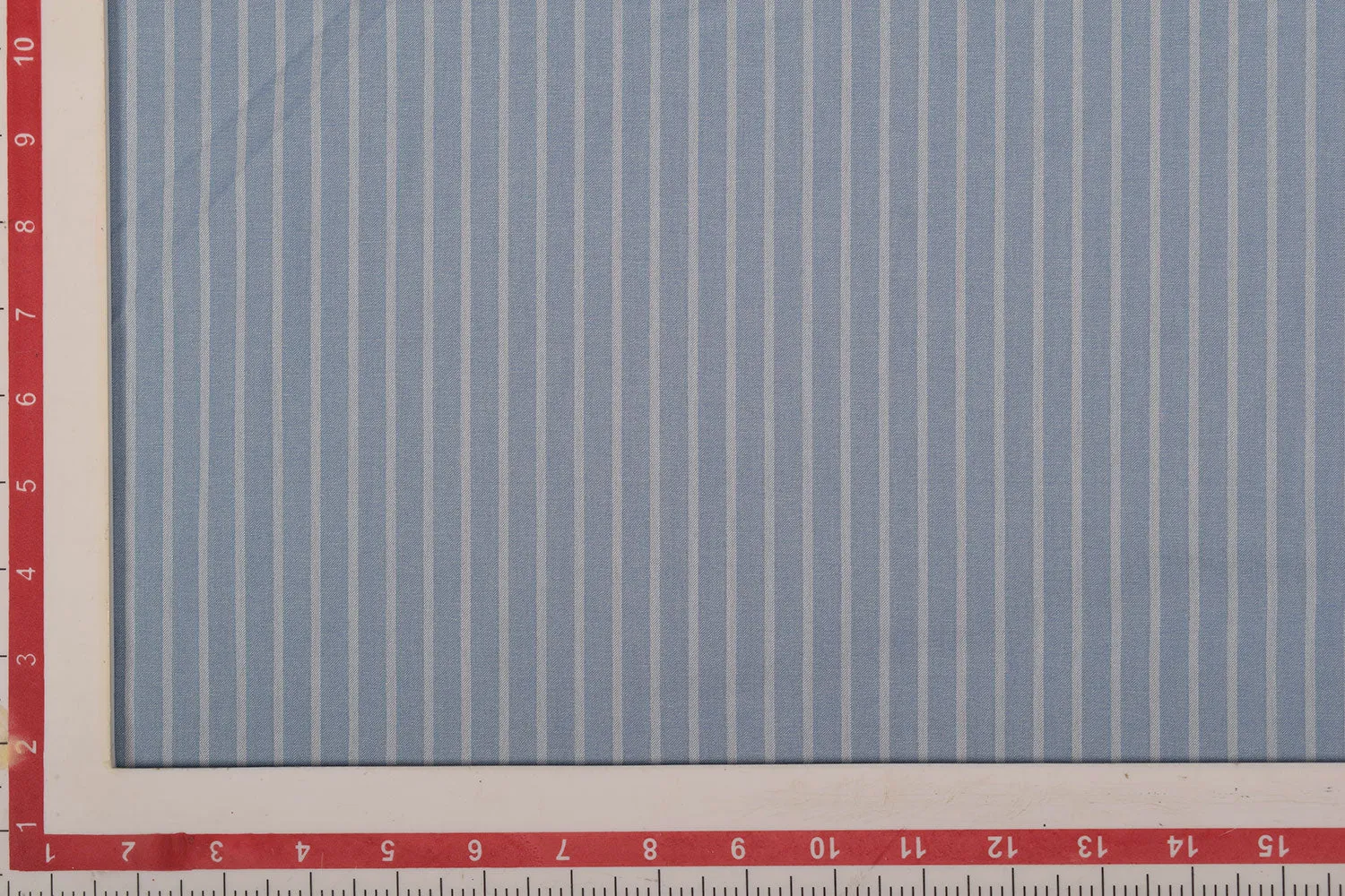 Light Blue Stripes Stretch Denim Polyester Viscose Blend Fabric